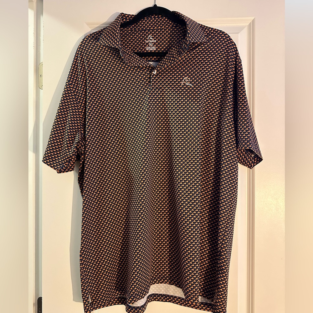 Rhoback Virginia Polo (Orange and Blue)